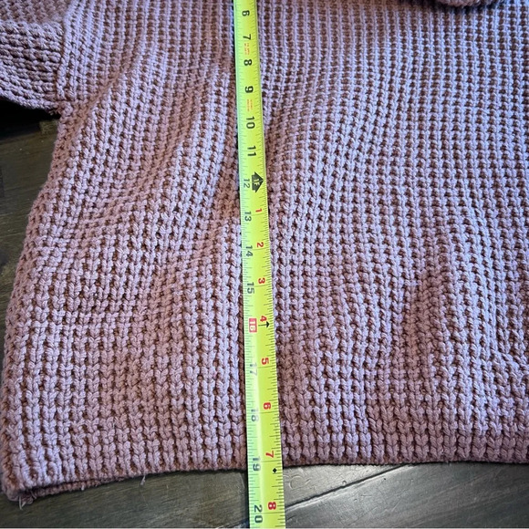Free People Park City Pullover Terracota Chunky Knit Oversized Waffle Cozy XS - Picture 9 of 11